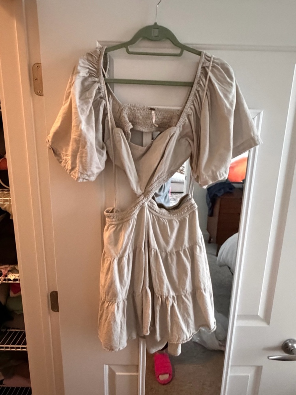 Free People ‘Cross of Sunlight’ Cream dress